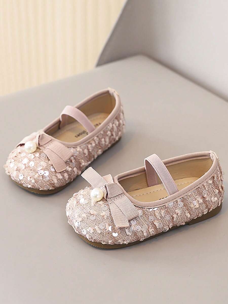 1 Pair Girls' Soft Bottom Princess Loafers, 2026 New Summer Children Fashion Small Leather Casual Flat Shoes, Suitable For Spring & Autumn - Pink - View 1