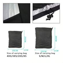 Funda Impermeable Negra para BBQ Accesorios de BBQ al Aire Libre Funda para Parrilla Antipolvo Lluvia Gas Carbón Eléctrico Funda Protectora para Barbacoa - 4XS - Ver 2