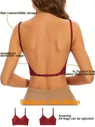 1pc Backless & Versatile Summer Seamless Bra For Women