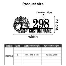 1 件定制生命树和鸟设计金属门牌 - 个性化地址标志、门牌号、户外地址标志、街道名称、姓氏、墙壁艺术 - 搬家礼物 - 装饰品、家居装饰、墙壁装饰、房间装饰、客厅装饰、卧室装饰、浴室装饰、厨房装饰、女朋友、爸爸、妈妈、家人、朋友、儿子、女儿、学校学生、餐厅、浴室、客厅、卧室、办公室、茶室、学校、家庭、家庭卧室翻新生日毕业、家庭翻新、温馨氛围、家居生活、定制标志和牌匾