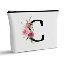 母亲节礼物 帆布化妆包 便携拉链化妆包 大容量拉链手拿包 小邮包 化妆包 旅行包 简约化妆包