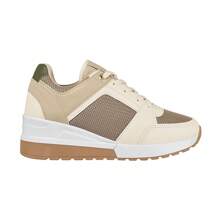 TENIS CASUALES DAMA STYLO 16470 SIMIPIEL BEIGE - Beis - Ver 2