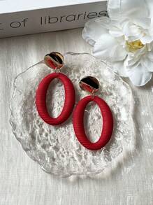 1 Pair Chic Geometric Ear Cuffs, European & American Fashion, Minimalist Design, Versatile For Spring, Summer, Autumn, Winter