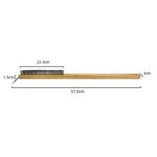 Kitchen Pizza Oven Copper Brush Wood Handle Bristle Brass Grill Cleaning Small Brush For Oven Cleaner