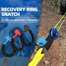 41000lbs Soft Shackle Synthetic Rope Heavy Duty Offroad 4X4 Tow Shackle Strap With Protective Sleeve For - Blue - View 7