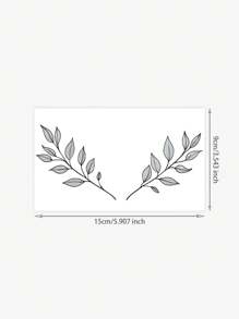 1 件可洗临时纹身，7-14 天，草本纹身，PVC，网红风格，互锁叶子图案设计，防水，防汗，适合人群