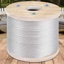 304 Steel Wire Rope Cable, 3/16", 7x19, 250 Ft