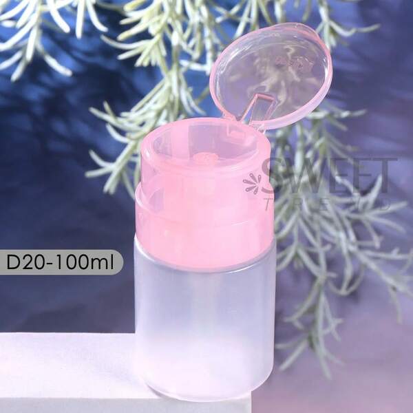 Dispensador de Bomba de Presión Vacío de Plástico Bloqueable a Prueba de Fugas Removedor de Esmalte de Uñas Herramientas de Maquillaje Presionadas Almacenamiento de Líquido