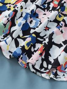 Trang phục mùa hè cho nữ: Áo kiểu boho họa tiết hoa, tay bồng, cổ chữ V buộc dây. - Nhiều màu - Xem 11