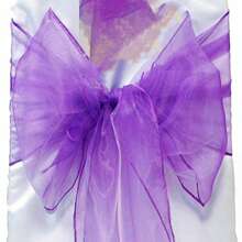 10pcs Voile Chair Back Decorative Ribbons, Organza Bowknot Chair Decorations, Suitable For Christmas, Halloween, Weddings, Parties, Outdoor Events, 18cm Wide, 275cm Long, DIY To Create Butterfly Shapes, Voile Sheer Fabric Chair Back Decorations For Festivals, Graduations, Party Backdrops, Gifts, Packaging