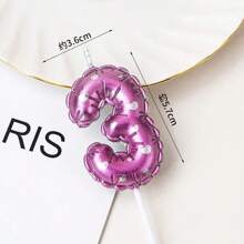 10 Pink Digital Birthday Candles, Cake Digital Balloon Candles With Numbers 0-9 Shining On The Top Of The Cake Decoration, Used For Birthdays, Wedding Anniversaries, Party Celebrations - Pink - View 16