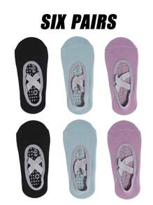 1 paire/3 paires/5 paires/6 paires, Chaussettes de yoga épaisses pour femmes, Chaussettes d'exercice intérieur anti-dérapantes pour saut