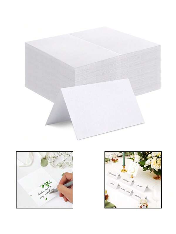 50pcs/20pcs/10pcs-Place Card Blanks Fillable Banquet Seating Cards, Table Setting Cards, Escort Cards, Name Tags, Wedding Cards, Weddings, Tables, Dinner Parties