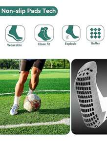 4 pares de calcetines deportivos para jóvenes, calcetines de fútbol para niños, calcetines de fútbol y acondicionamiento físico para jóvenes, adecuados para entrenamiento, al aire libre, durables, aptos para niños y niñas de 8 a 12 años
