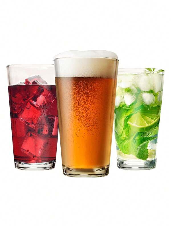 1pc Highball Glass Set 170 Oz 130 Oz High-Quality, Smooth, Collins Cooler Glassware. Prepare Bara, Water, Beer, Juice, Iced Tea, And Cocktails For You. Dishwasher Safety.