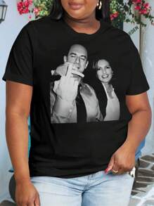 Elliot Stabler Olivia Benson Vintage Oversize Women T-Shirt Law Order Crime Drama Funny Oversize For Ladies