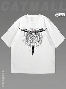 男士礼品、图案 T 恤、复古 T 恤、流行文化 T 恤、街头服饰、复古时尚、大胆前卫的设计、柔软复古男女通用 T 恤 100% 纯棉男士图案街头服饰 T 恤、Y2K 风格、2025 年流行趋势。