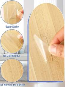 30 件透明墙贴胶带，可重复使用超强双面纳米透明墙贴，防水家居用品