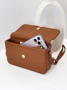 MINGYOU New Mini Messenger's Wallet Fashion Embroidery Soft Double Zipper Multi-Function Large Capacity Mobile Phone Bag Sweet Cute Exquisite Women's Young Student Messenger Bag Suitable For Shopping Dating Gift For Women Wallet Purse Wallet - Brown - View 7