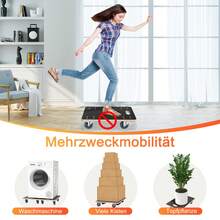 Hengmei Rollbrett Transportroller 1/2 Stück Transporthilfe Mit 2 Feststellbremse Möbelroller Aus Holz Rollwagen Für Möbel Transport 200 Kg Belastbarkeit Pro Plattform Mit 360° Rolle, 600 X 400 X 145 Mm - 1 Stück - Übersicht 8