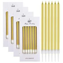 6/8pcs Numeric Birthday Candles, Baking Birthday Number Candles For Cake, Party, Romantic Atmosphere Gifts Graduation - Multicolor - View 1