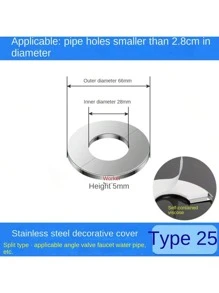 Elegant Stainless Steel Pipe Cover: Durable, Universal Fit For Faucet, AC & Heater Pipes – Easy To Install, Enhances Home Decor - Multicolor - View 17