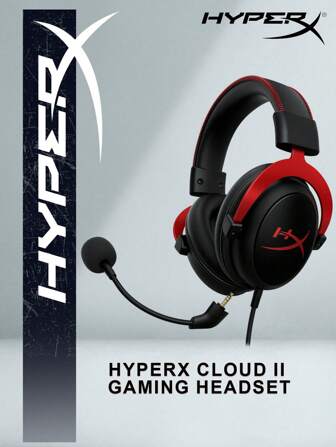  Originaldes HyperX Cloud II Gaming Kabel Headset mit HiFi 7.1 Surround Ton Mikrofon Gaming Kopfhörer für PC