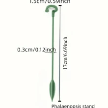 10 件装花园支撑桩 - 塑料/玻璃纤维植物和花卉保护器，用于保护兰花和蝴蝶的生长，必不可少的草坪护理工具