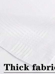 Men's Handkerchiefs 100% Soft Cotton White Hankie Hankerchieves