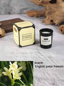 1 PIEZA Vela de vidrio aromática de color negro brillante, adecuada para restaurantes, hoteles, salas de estar, dormitorios. Conjunto romántico para la cena y decoración para bodas, velas para fiestas y decoración del hogar, velas sin humo ni olor para cenas a la luz de las velas, se puede usar como regalo, decoración del hogar, adecuado para Pascua, temporada de bodas, Día de San Valentín