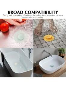 1 pieza Filtro de desagüe de fregadero con diseño de flor, cubierta de desagüe con diseño de flor, filtro de pelo y tapón de desagüe, tapón de desagüe desodorante, desagüe de girasol con función desodorante, adecuado para bañera, fregadero, cocina, accesorios de baño