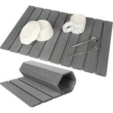 ER KitchenLarge Stone Dish Drying Kitchen Counter,, Instant Drying Pad,Diatomaceous Earth Absor, Foldable And  Absorbent Dish Drying Stone, 24*16, Dark Gykitchen Accessories