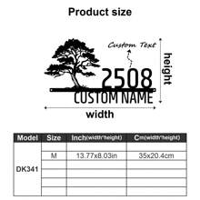1 件定制生命树和鸟设计金属门牌 - 个性化地址标志、门牌号、户外地址标志、街道名称、姓氏、墙壁艺术 - 搬家礼物 - 装饰品、家居装饰、墙壁装饰、房间装饰、客厅装饰、卧室装饰、浴室装饰、厨房装饰、女朋友、爸爸、妈妈、家人、朋友、儿子、女儿、学校学生、餐厅、浴室、客厅、卧室、办公室、茶室、学校、家庭、家庭卧室翻新生日毕业、家庭翻新、温馨氛围、家居生活、定制标志和牌匾
