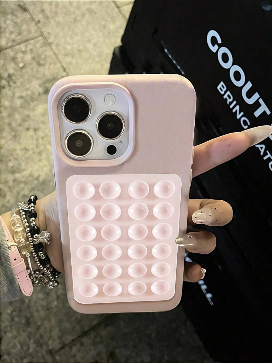 1pc Pink Personalized All-Inclusive Tpu Case Compatible With IPhone 16 15 14 13 12 11promax - Hot Pink - View 1