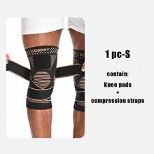 1 Manicotto per ginocchio in rame con fascia di compressione, supporto per ginocchio in maglia antiscivolo, adatto per corsa, escursionismo, esercizio per uomo e donna, accessori palestra, supporti per ginocchio, ginocchiere palestra
