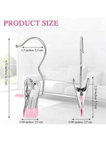 10 pièces de pinces à linge en acier inoxydable de haute qualité, cintre en métal réglable avec pinces, pince à linge portative avec crochet, décorations pour costumes, décorations de festival, cintres pour pantalons et jupes avec pinces de préhension