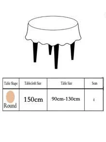 1pc Waterproof And Oil-Resistant Round Tablecloth, Celebration Decor, Modern Digital Print Festive Pattern, Indoor/Outdoor Table Setting