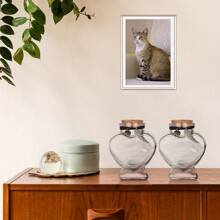 Botella conmemorativa de pelo de mascota para gatos, perros, peces, pájaros - Conmemoración de pelo de mascota, memorial temático de perro, gato, pájaro, pez, urna conmemorativa de mascota (cuerda y almacenamiento DIY en la botella por defecto), decoración del hogar, adorno interior, decoración del jardín, altamente conmemorativo, artesanía de vidrio hecha a mano