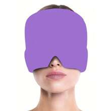 1pc Cooling Gel Ice Bag Cap - Sleep Hat With Eye Mask - Physical Cooling Hat For Head & Eye - Temperature Reduction Hat For Bedroom,Travel,Office,School