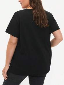 Aroace Pride Deer Skull Oversize Women T-Shirt For Women (Large) Aromantic Asexual Pride Flag Vulture Culture - 黑色 - 查看 3