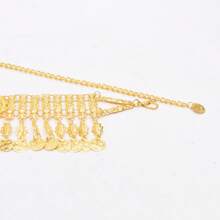 1 pièce Chaîne de taille vintage en forme de pièce de monnaie lourde, couleur or, bijoux de corps à la mode, vente en gros pour les voyages des femmes