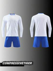 2 件个性化足球球衣 - 可定制姓名和号码印花短袖 T 恤 + 短裤套装龙纹速干吸汗运动套装作为礼物