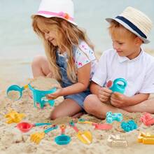 18pcs Teenage Beach Toy Set - Colorful Sand Play Essentials, Includes Bucket, Shovel And Sandcastle Building Kit - Perfect For Enjoying Summer Fun At The Beach Or Backyard, Beach Accessories - Multicolor - View 7
