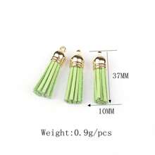 20/50 piezas Colgantes con borlas dorados y plateados, broches, accesorios para pendientes, llaveros, colgantes, borlas para manualidades y joyería DIY