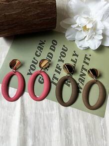 1 Pair Chic Geometric Ear Cuffs, European & American Fashion, Minimalist Design, Versatile For Spring, Summer, Autumn, Winter