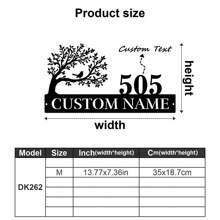 1 件定制生命树和鸟设计金属门牌 - 个性化地址标志、门牌号、户外地址标志、街道名称、姓氏、墙壁艺术 - 搬家礼物 - 装饰品、家居装饰、墙壁装饰、房间装饰、客厅装饰、卧室装饰、浴室装饰、厨房装饰、女朋友、爸爸、妈妈、家人、朋友、儿子、女儿、学校学生、餐厅、浴室、客厅、卧室、办公室、茶室、学校、家庭、家庭卧室翻新生日毕业、家庭翻新、温馨氛围、家居生活、定制标志和牌匾