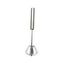 Stainless Steel Egg Beater, Milk Frother, Semi-Automatic Rotary Egg Whisk With Beechwood Handle, Manual Mixer, Durable Semi-Automatic Mixer, Easy Mixing And Whipping For Kitchen Baking - 10 Inch - View 9