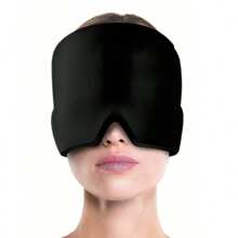 1pc Cooling Gel Ice Bag Cap - Sleep Hat With Eye Mask - Physical Cooling Hat For Head & Eye - Temperature Reduction Hat For Bedroom,Travel,Office,School