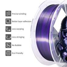 PLA Filament 1.75mm Bundle Silk Dual Color, 3D Printing PLA Filament 1.75mm Dimensional Accuracy +/- 0.02mm, 1KG*2 Spool (4.4 Lbs)