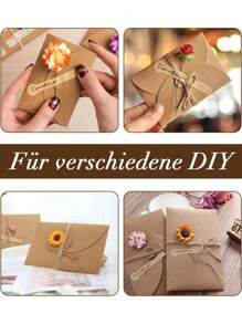 20套牛皮纸信封套装，心形迷你信封和空白卡片，适合DIY、礼品卡、办公信封、婚礼请柬、节日贺卡、感谢信 - 彩色 - 查看 3